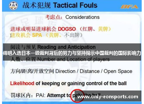 傅明入选日本一级裁判背后的努力与坚持揭示中国裁判的国际影响力
