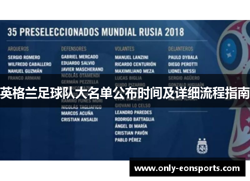 英格兰足球队大名单公布时间及详细流程指南 英格兰足球队大名单公布时间及详细流程指南